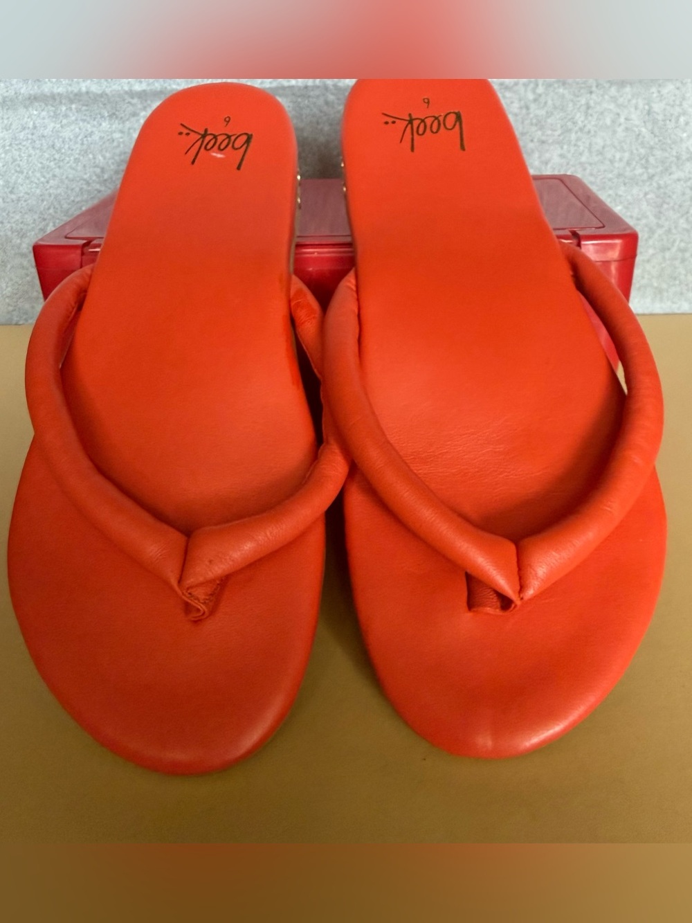 Beek Sunbird Tangerine Sandals